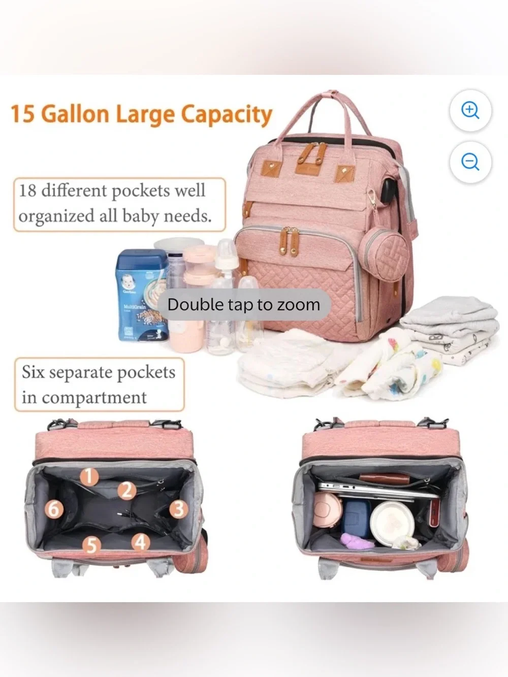 Brand new diaper bag, folds out with a bed